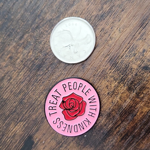 Treat People with Kindness Enamel Pin - Picture 2 of 3